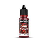 Vallejo Game Color Pintura Acrílica a Base de Agua en Color Rojo Visceral de Acabado Mate. Pintura para Figuras de Fantasía y Wargames en Botella de 18 ML con Cuentagotas