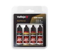 Vallejo Game Color Set de Pintura Acrílica Carne Muerta (Dead Flesh Set). Kit de 4 Colores de Acabado Mate en Botellas de 18 ml con Cuentagotas para Figuras de Fantasía y Wargames