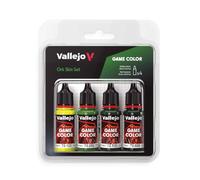 Vallejo Game Color Set de Pintura Acrílica Piel de Orco (Ork Skin Set). Kit de 4 Colores de Acabado Mate en Botellas de 18 ml con Cuentagotas para Figuras de Fantasía y Wargames