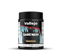 Vallejo Game Wash Pintura Acrílica Wash Negro Para Aplicar efectos de Sombras y Luces, 200 ml. de Forma Fácil y Rápida