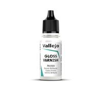 Vallejo Gloss Varnish Barniz Acrílico Brillante a Base de Agua, Incolor, 18 ml