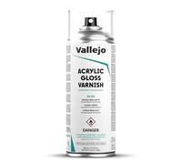 Vallejo Hobby Paint Acrylic Gloss Varnish 400 Ml. Barniz Acrílico en Spray. Protección Duradera y Flexible Para Pinturas Acrílicas y Óleos. Barniz Transparente de Acabado Brillante en Aerosol