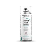 Vallejo Hobby Paint Acrylic Matt Varnish 400 Ml. Barniz Acrílico en Spray. Protección Duradera y Flexible Para Pinturas Acrílicas y Óleos. Barniz Transparente de Acabado Satinado en Aerosol