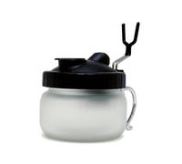 Vallejo Hobby Tools Estación de Limpieza para Aerógrafo. Kit de Limpieza con Soporte y Bote de Cristal con Tapa para el Cuidado y Mantenimiento del Aerógrafo