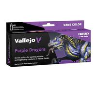 Set De Pinturas Purple Dragons |VALLEJO|72194| 8x18ml Maqueta Char Promo