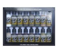 Vallejo Model Air 71190 Set 16 Pinturas 17ml Aérografo, Colores Alemanes