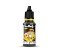 Vallejo Model Air Pintura Acrílica a Base de Agua en Color RLM83 Dunkelgrün de Acabado Mate para Aerógrafo. Pintura en Botella de 18 Ml con Cuentagotas para Modelismo y Maquetas