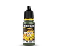 Vallejo Model Air Pintura Acrílica a Base de Agua en Color Verde Zinc de Acabado Mate para Aerógrafo. Pintura en Botella de 18 Ml con Cuentagotas para Modelismo y Maquetas