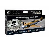 Vallejo Model Air RLM 3 Acrílico Pintura Conjunto de cepillo de aire - Surtido de Colores (paquete de 8)