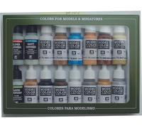 Vallejo Model Color Folkestone acrílico especial Paint Set - Surtido de Colores (Pack de 16)