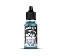 Vallejo Model Color Pintura Acrílica Azul (Light Turquoise) Acabado Mate, 18 ml. Autonivelante y Sistema BSL para Modelismo y Figuras