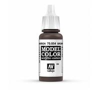 Vallejo Model Color Pintura Acrílica Marrón (Brown Glaze) Acabado Mate, 18 ml. Autonivelante y Sistema BSL para Modelismo y Figuras