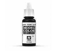 Vallejo Model Color Pintura Acrílica, Negro (Glossy Black), 17 ml