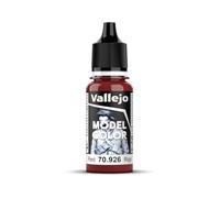 Vallejo Model Color Pintura Acrílica Rojo Acabado Mate, 18 ml. Autonivelante y Sistema BSL para Modelismo y Figuras