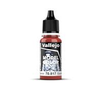 Vallejo Model Color Pintura Acrílica Rojo (Scarlet) Acabado Mate, 18 ml. Autonivelante y Sistema BSL para Modelismo y Figuras