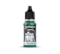 Vallejo Model Color Pintura Acrílica Verde (Emerald) Acabado Mate, 18 ml. Autonivelante y Sistema BSL para Modelismo y Figuras