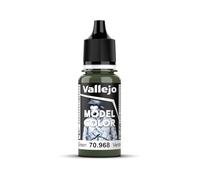Vallejo Model Color Pintura Acrílica Verde (Flat Green) Acabado Mate, 18 ml. Autonivelante y Sistema BSL para Modelismo y Figuras