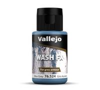 Vallejo Model Wash Pintura Acrílica Color Gris Azulado en Botella de 35 Ml con Cuentagotas. Lavado a Base de Agua y Acabado Mate para Aplicar Efectos de Sombras y Luces en Figuras y Maquetas