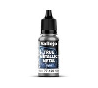Vallejo Pintura True Metallic Metal Obsidian Black 18ml, Acabado Brillante para Degradados, Mezcla de Colores, Aplicación a Pincel, Ideal para Modelismo y Manualidades