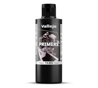 Vallejo Surface Primer Color Imprimación Acrílica Color Negro 200 Ml. Primer de Acabado Mate para Aerógrafo de Secado Rápido y Gran Adherencia para Figuras y Maquetas