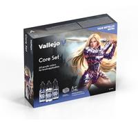 Vallejo True Metallic Metal Core Set - Set Completo Pintura Metalizada para Miniaturas - 60 Colores True Metallic Metal de 18ml + Pincel