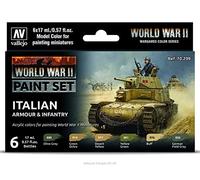 Vallejo VAL70209 Farb-Set, Italienische Panzerung & Infanterie, WWII Colores para Modelos y miniaturas