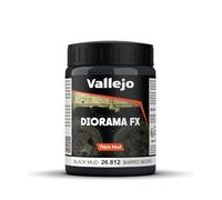Createx Vallejo Pintura acrílica Weathering Effects Negro grueso acabado barro 200 ml modelismo