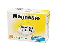 Vallesol - Magnesio con Vitaminas, Complemento Alimenticio, 24 Unidades | Magnesio, Vitaminas B1 B2 B6, Complejo Vitamínico, Uso Diario, Fácil de Tomar, Formato Sobre, Energía, 24 Unidades