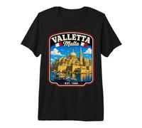 Valletta Malta Vacaciones La Valeta Viaje Familiar La Valeta Camiseta Premium