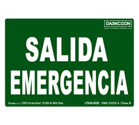 VALLEUNION E-316 Señal Salida Emergencia fotoluminiscente, homologada Clase B.