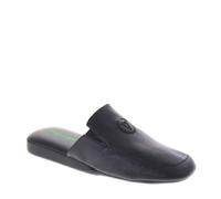 Valleverde 21811 - Zapatillas de pie de cama para hombre, de piel, suela de goma, Negro , 39 EU
