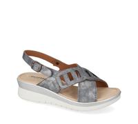 Valleverde 52106 Sandalias deportivas para mujer de piel sintética con tacón de cuña de 4 cm y suela de goma, turquesa, 41 EU