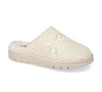 Valleverde 55110 - Chanclas para mujer con parte superior y plantilla de felpa, crema, 35 EU