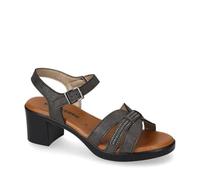Valleverde 55452 Sandalias Deportivas Mujer Piel Sintética Tacón Grande 6 Cm Suela Goma, Negro , 37 EU