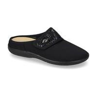 Valleverde Chanclas para mujer con plantilla extraíble y parte superior elástica adecuada para juanetes, 25102, Negro , 37 EU