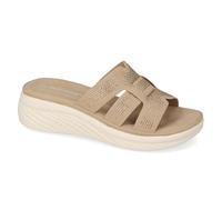 Valleverde Sandalias de mujer 54250 de piel azul marino o beige, zapatos casuales cómodos, ligeros y flexibles, ideales para primavera y verano, beige, 39 EU