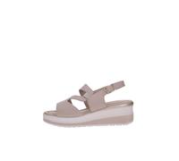 Valleverde Sandalias de mujer VGI302M de piel arena o blanco, zapatos casuales cómodos, ligeros y flexibles, ideales para primavera y verano, arena, 36 EU