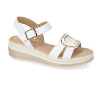 Valleverde Sandalias de mujer VMI101M de piel, cuero o blanco, zapatos casuales cómodos, ligeros y flexibles, ideales para primavera y verano, Color blanco., 36 EU