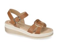 Valleverde Sandalias de mujer VMI101M de piel, cuero o blanco, zapatos casuales cómodos, ligeros y flexibles, ideales para primavera y verano, cuero, 37 EU