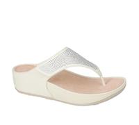 Valleverde V650Z Chanclas con estrás, suela de goma, estilo moderno, cierre ajustable, Color blanco., 39 EU