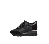 Valleverde, Zapatillas altas para mujer con cremallera lateral, color negro, Negro , 37 EU