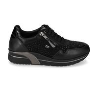 Valleverde Zapatillas de ante con purpurina negra VNF453W
