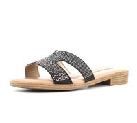 Valleverde 55400 - Chanclas para mujer con purpurina, Negro , 38 EU