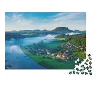 Valley Village 1000 Piezass Reciclado Puzzle Valley Village Desarrollo de la Inteligencia Educativo Parent Child Game Props Educativo