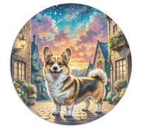 Vallhund Sueco 1000 Piezas Puzzle Aliviar Estrés Rompecabezas Circular Juegos Intelectuales Arte Regalos Desafío Creativo (67.5x67.5cm)