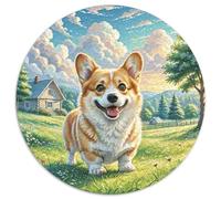 Vallhund Sueco 1000 Piezas Puzzle Aliviar Estrés Rompecabezas Redondo Juegos Intelectuales Arte Regalos Regalos Familiares (67.5x67.5cm)