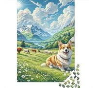 Vallhund Sueco Puzzle Imposible,desafío para Adultos Juego EduGatoivo 1000 Piezas Obra De Arte De Juego De para Adultos Y Niños Mayores De 12 Años 1000pcs (75x50cm)