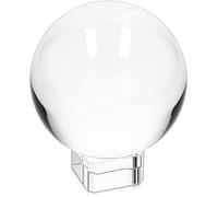 Valmoni Sport Bola de Cristal de 9 cm con Soporte Transparente Esfera Magia Hogar Adorno Bruja Clarividencia Fotografía