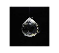Valmoni Sport Bola Feng Shui de Cristal Agujereada 4 cm para Colgar Transparente Esfera Facetada Activa la Energía Refleja Colores con Agujero Ilumina