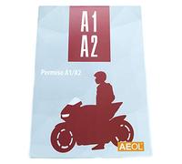 Valmoni Sport Libro Carnet de moto A1 A2 AEOL Actualizado 2025 con Código QR Libro autoescuela Manual permiso motocicleta
